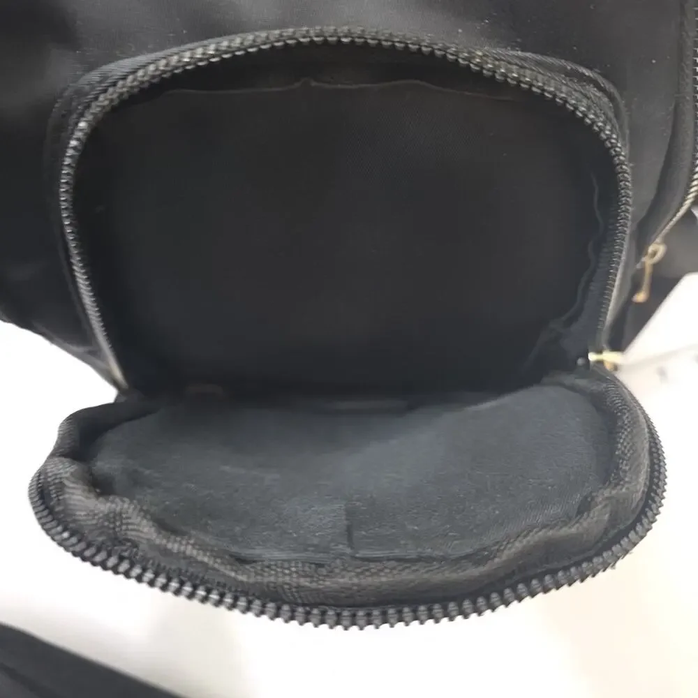 NOLLIA Black Sling Backpack Crossbody Chest Bag Daypack Nylon Multi Pocket